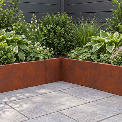 Retaining Wall 50 x 50 x 30 cm Weathering Steel Rusty