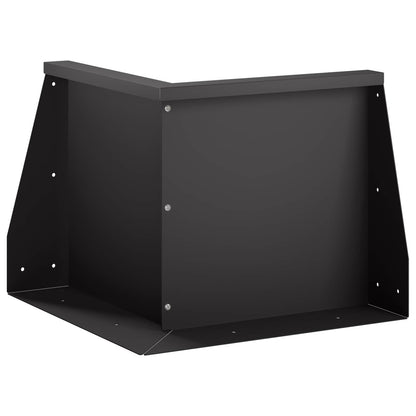 Retaining Wall 50 x 50 x 40 cm Steel Black