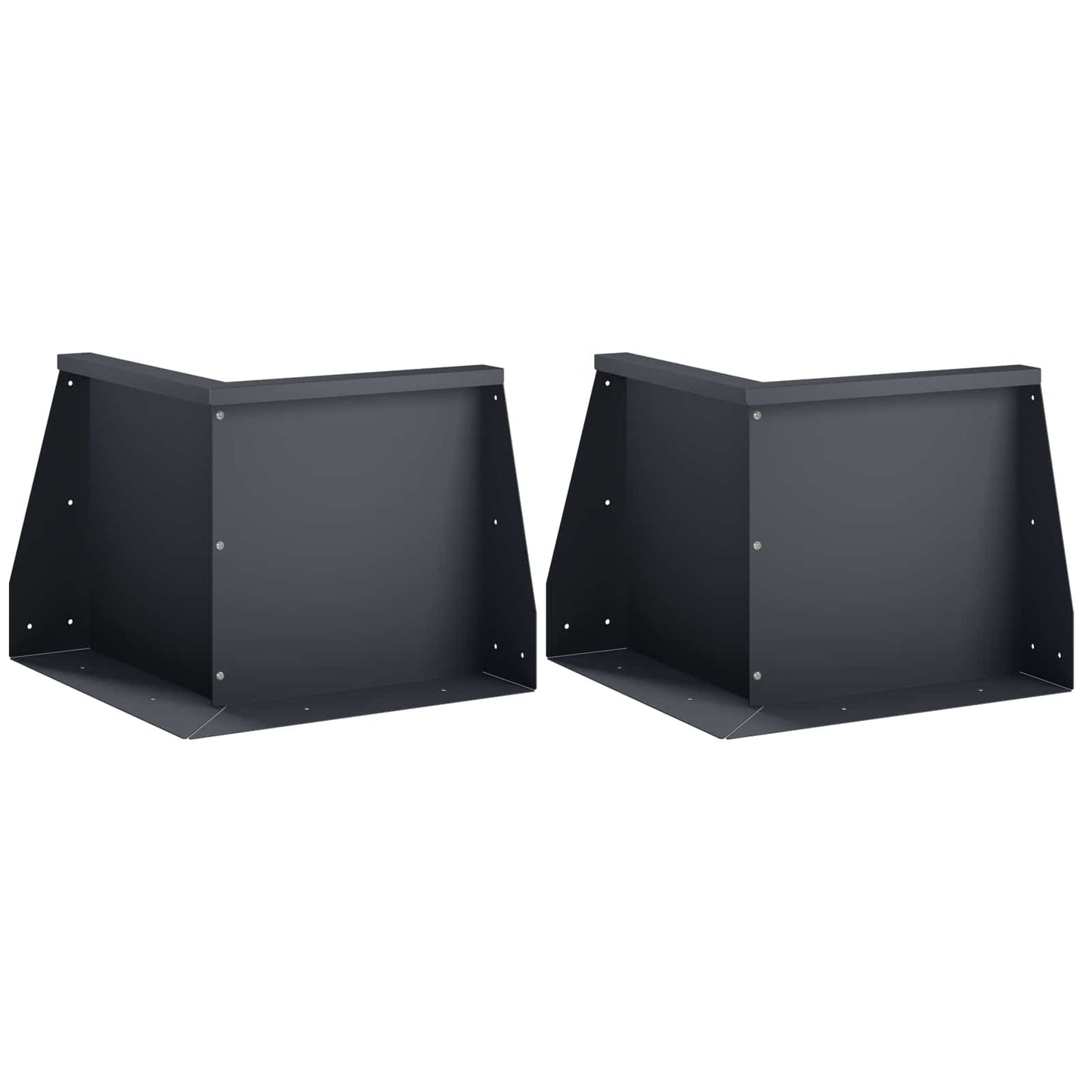 Retaining Wall 2 pcs 50 x 50 x 40 cm Steel Anthracite