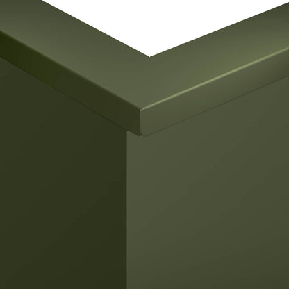 Retaining Wall 50 x 50 x 40 cm Steel Olive Green