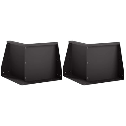 Retaining Wall 2 pcs 50 x 50 x 50 cm Steel Black