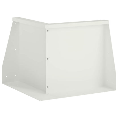 Retaining Wall 50 x 50 x 50 cm Steel White
