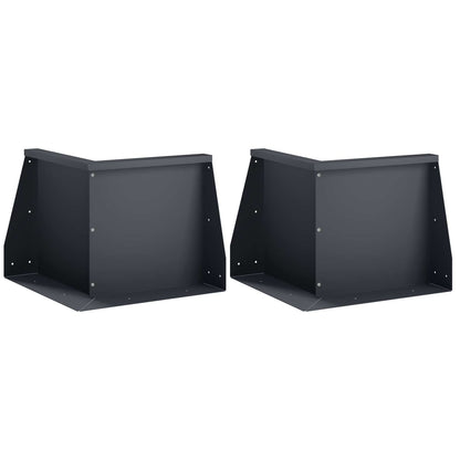 Retaining Wall 2 pcs 50 x 50 x 50 cm Steel Anthracite