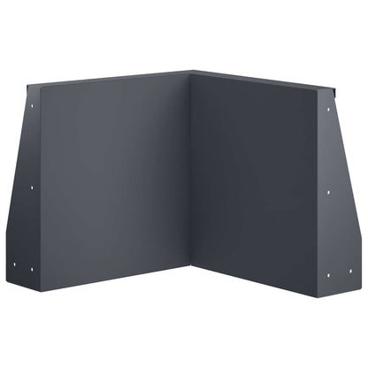 Retaining Wall 2 pcs 50 x 50 x 50 cm Steel Anthracite