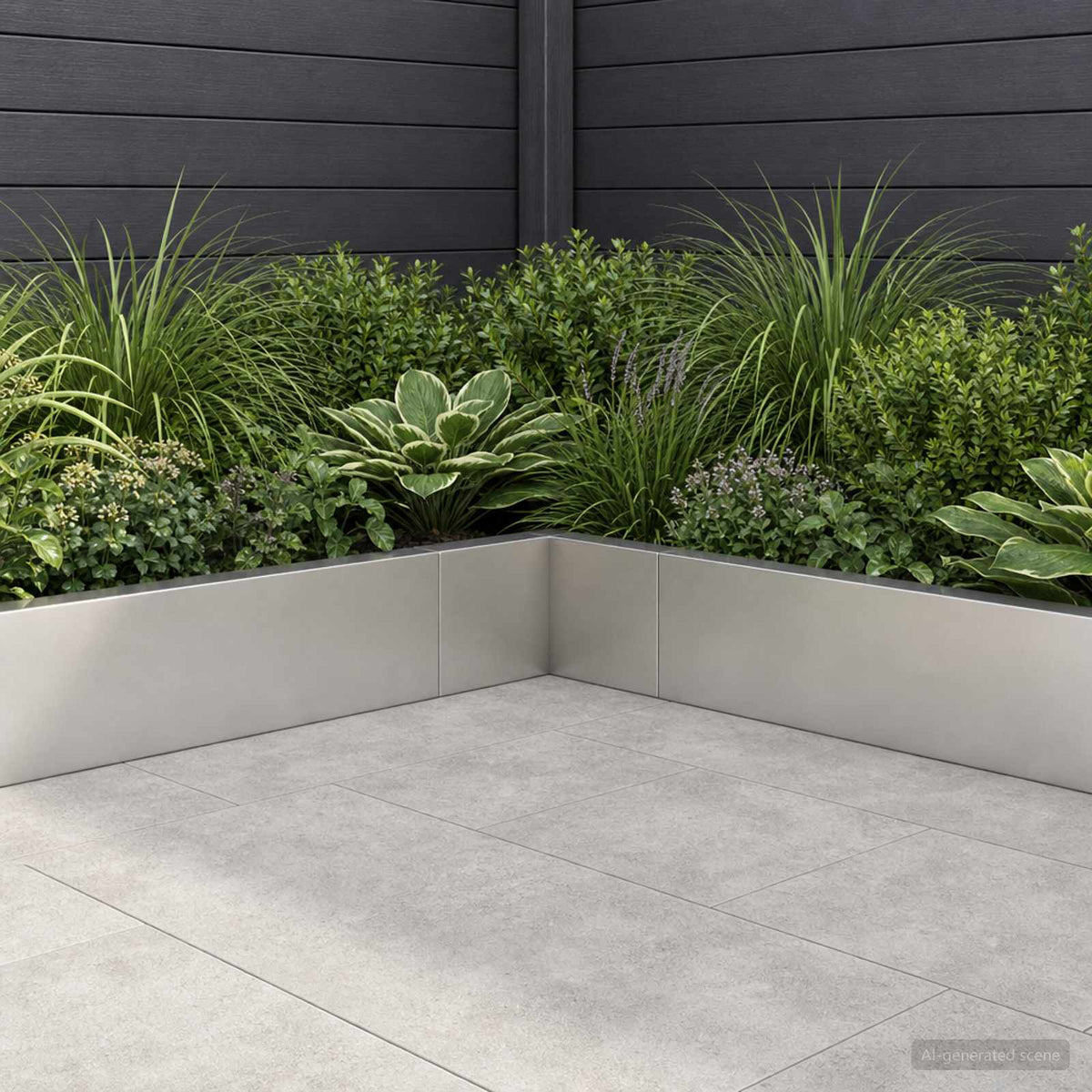 Retaining Wall 50 x 50 x 50 cm Stainless Steel Silver