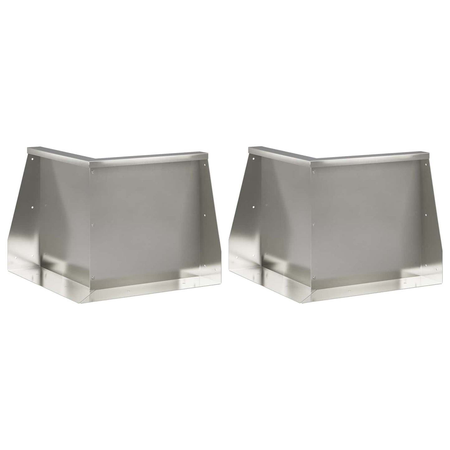 Retaining Wall 2 pcs 50 x 50 x 50 cm Stainless Steel Silver