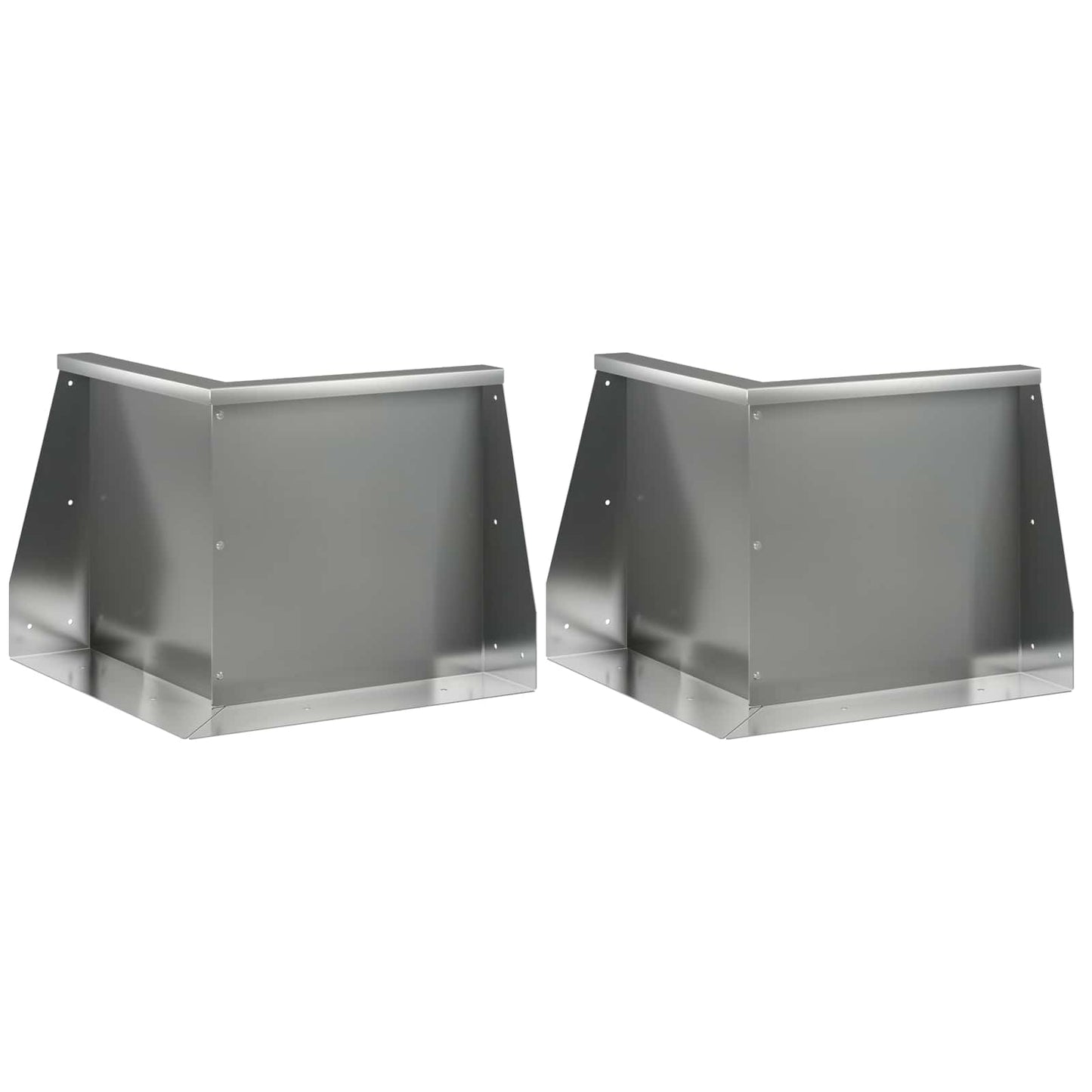 Retaining Wall 2 pcs 50 x 50 x 50 cm Galvanised Steel Silver