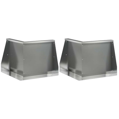 Retaining Wall 2 pcs 50 x 50 x 50 cm Galvanised Steel Silver