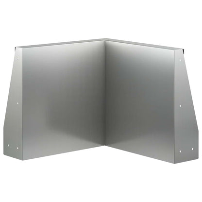 Retaining Wall 2 pcs 50 x 50 x 50 cm Galvanised Steel Silver