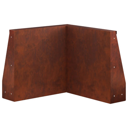 Retaining Wall 2 pcs 50 x 50 x 50 cm Weathering Steel Rusty