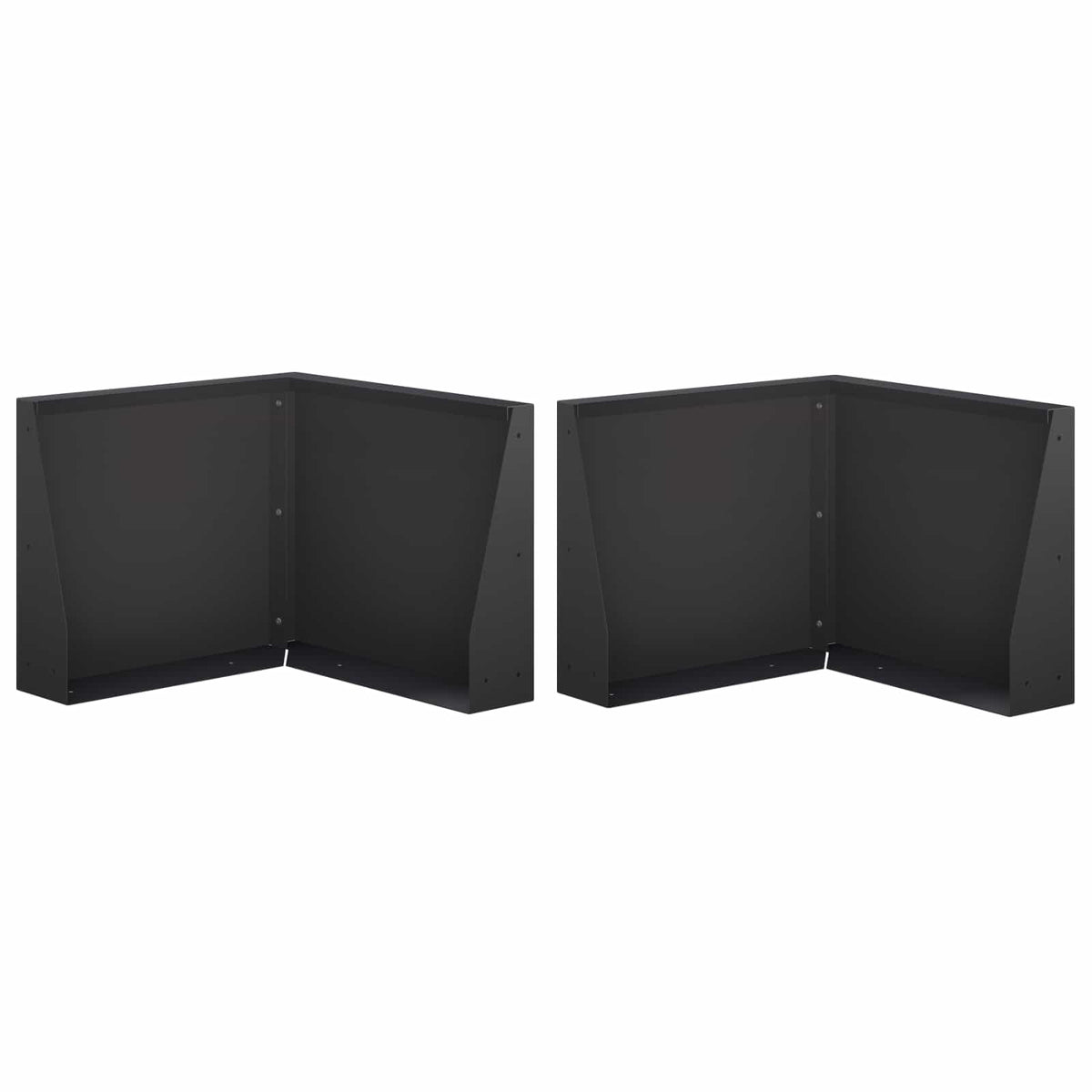 Retaining Wall 2 pcs 50 x 50 x 30 cm Steel Black