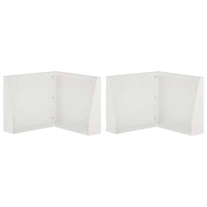 Retaining Wall 2 pcs 50 x 50 x 30 cm Steel White