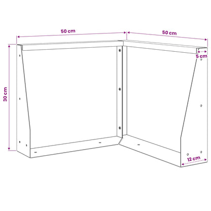 Retaining Wall 2 pcs 50 x 50 x 30 cm Steel Anthracite