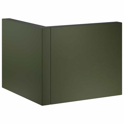 Retaining Wall 50 x 50 x 30 cm Steel Olive Green