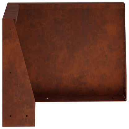Retaining Wall 2 pcs 50 x 50 x 30 cm Weathering Steel Rusty