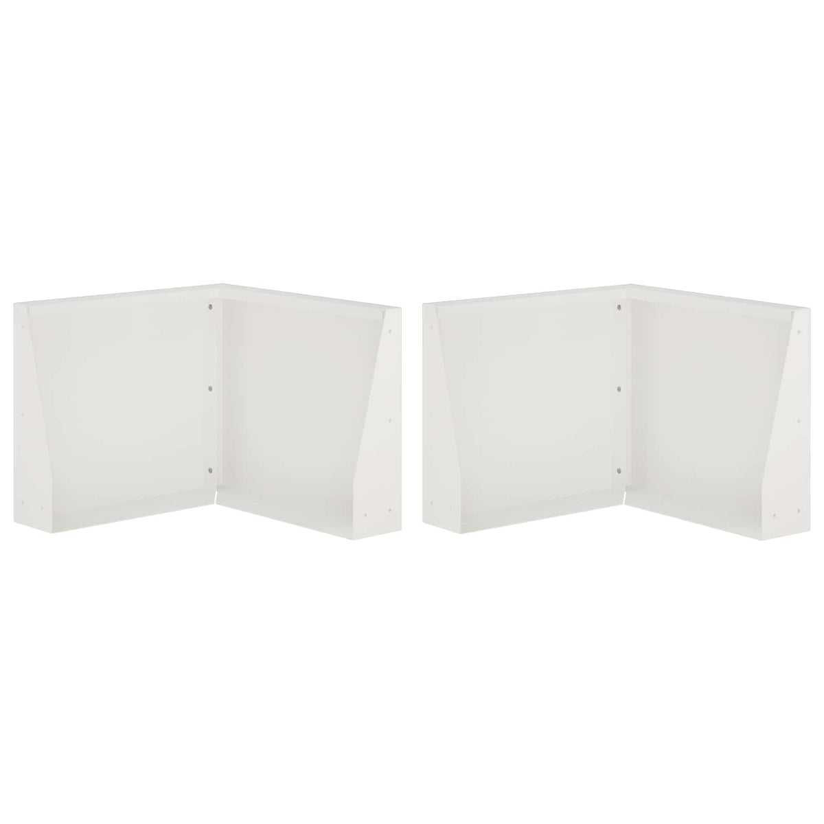 Retaining Wall 2 pcs 50 x 50 x 40 cm Steel White