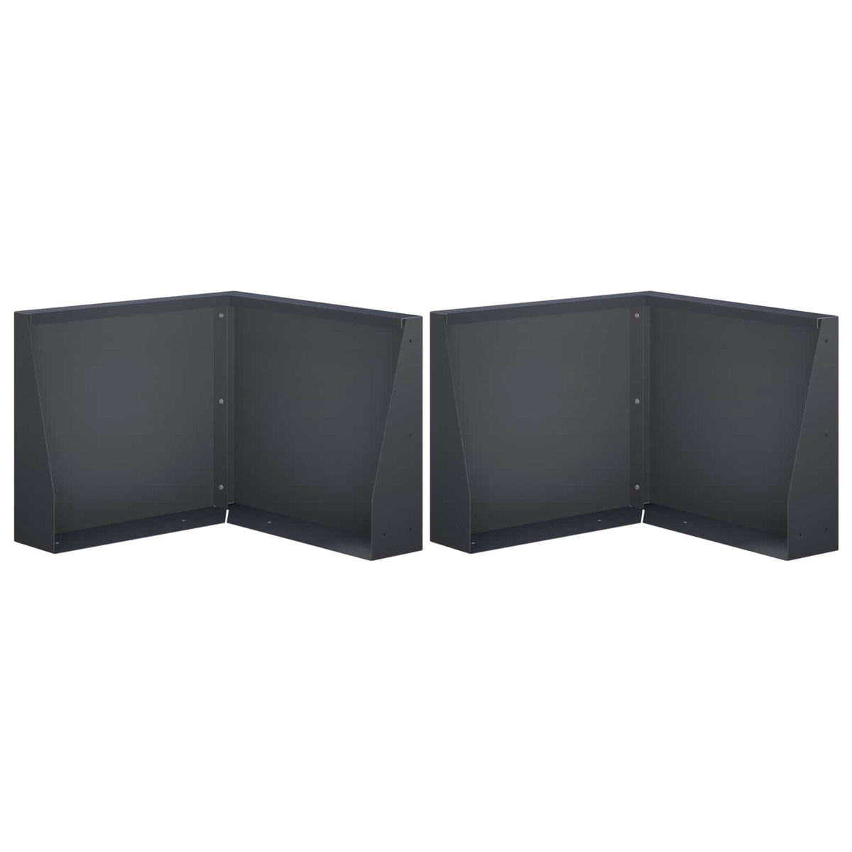 Retaining Wall 2 pcs 50 x 50 x 40 cm Steel Anthracite