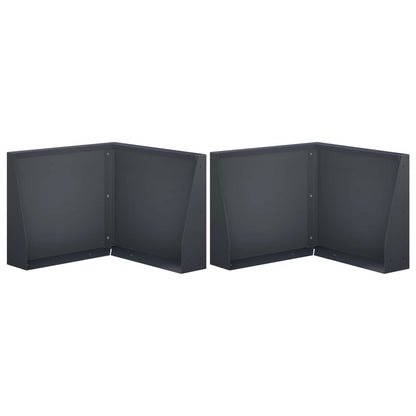 Retaining Wall 2 pcs 50 x 50 x 40 cm Steel Anthracite