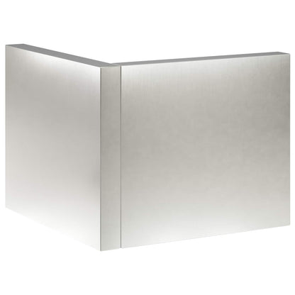 Retaining Wall 2 pcs 50 x 50 x 40 cm Stainless Steel Silver