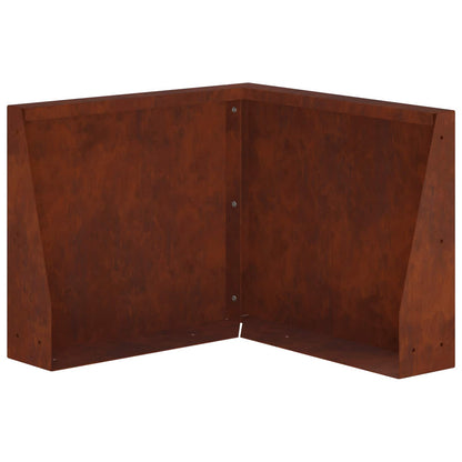 Retaining Wall 50 x 50 x 40 cm Weathering Steel Rusty
