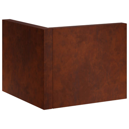 Retaining Wall 50 x 50 x 40 cm Weathering Steel Rusty