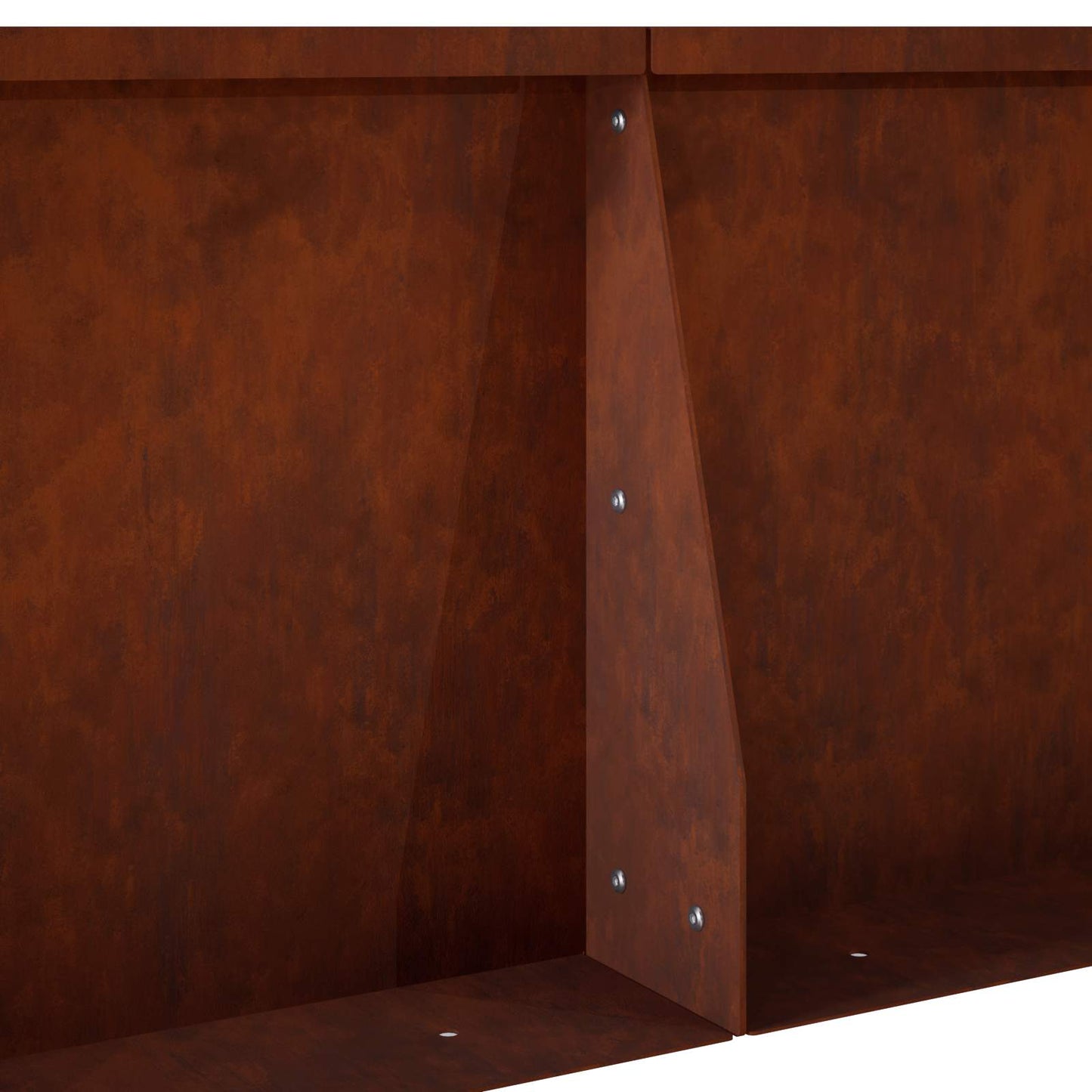 Retaining Wall 2 pcs 50 x 50 x 40 cm Weathering Steel Rusty