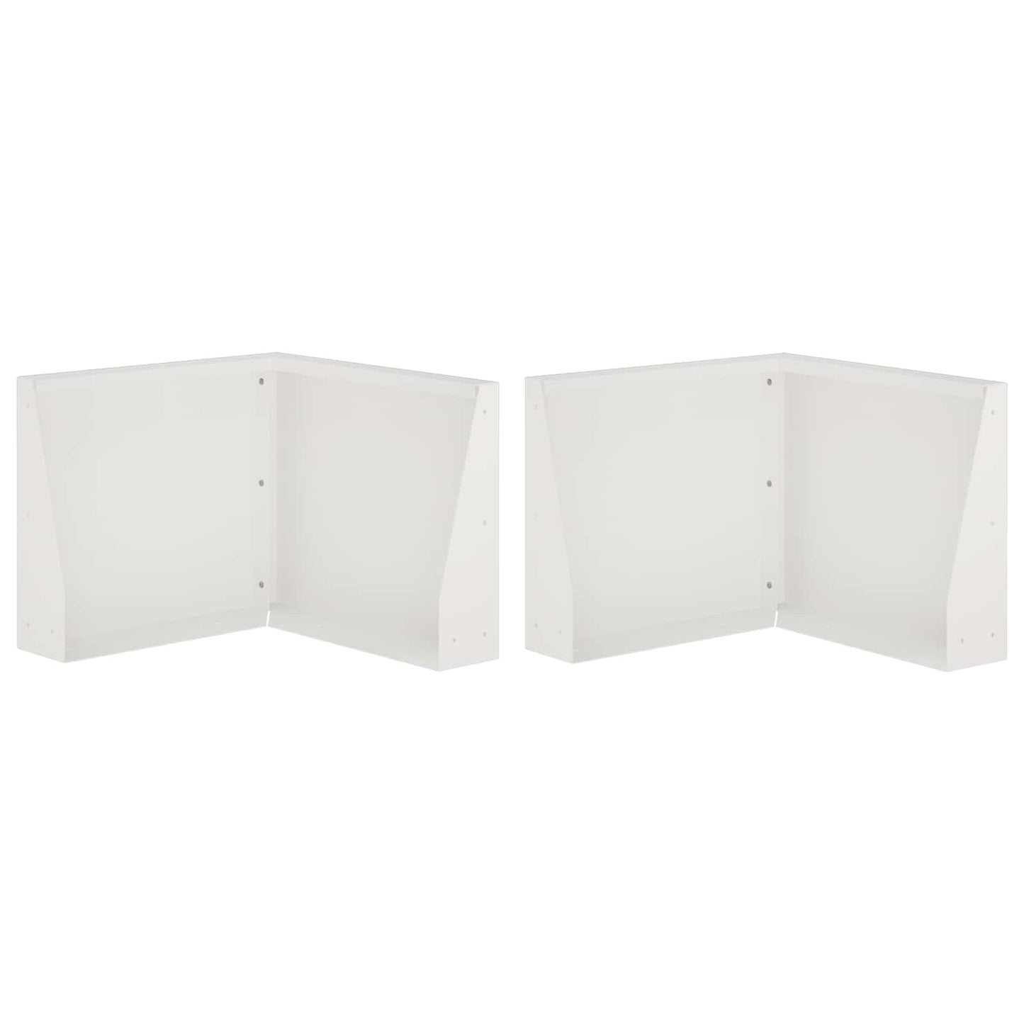 Retaining Wall 2 pcs 50 x 50 x 50 cm Steel White