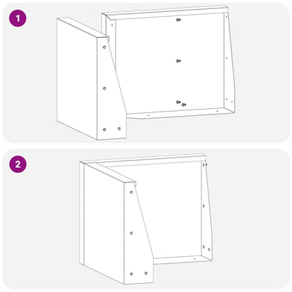 Retaining Wall 2 pcs 50 x 50 x 50 cm Steel Olive Green