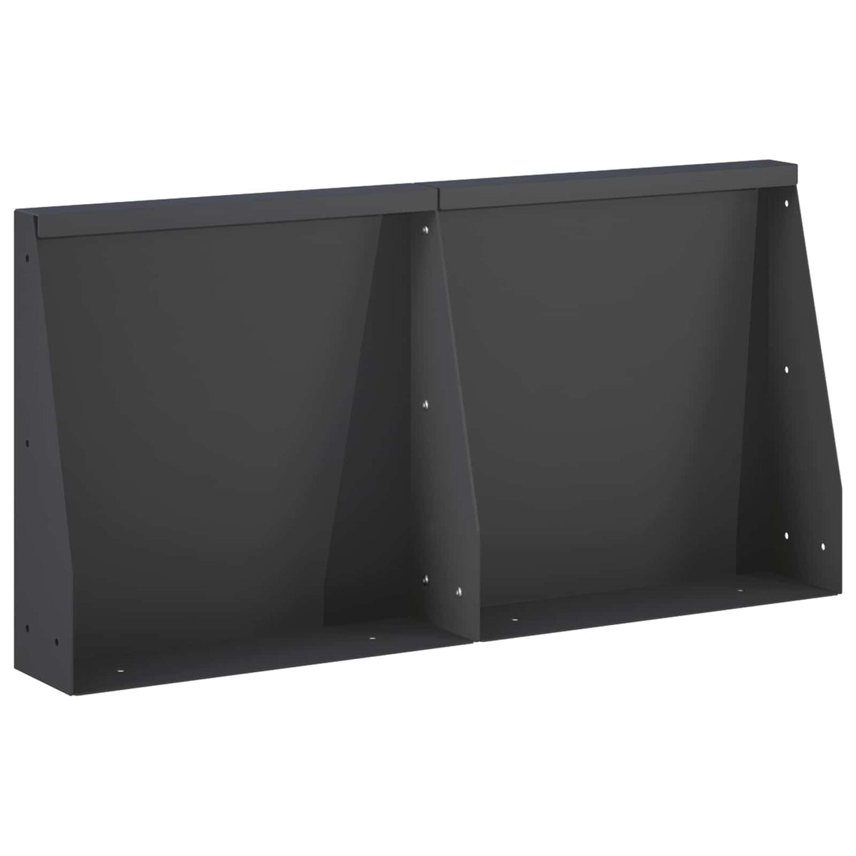 Retaining Wall 2 pcs 40 x 12 x 30 cm Steel Black