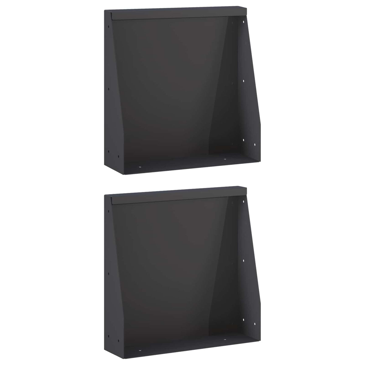 Retaining Wall 2 pcs 40 x 12 x 30 cm Steel Black