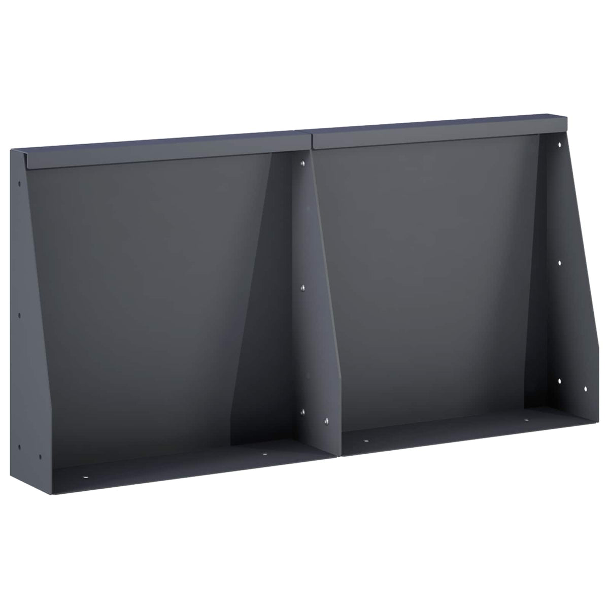 Retaining Wall 2 pcs 40 x 12 x 30 cm Steel Anthracite
