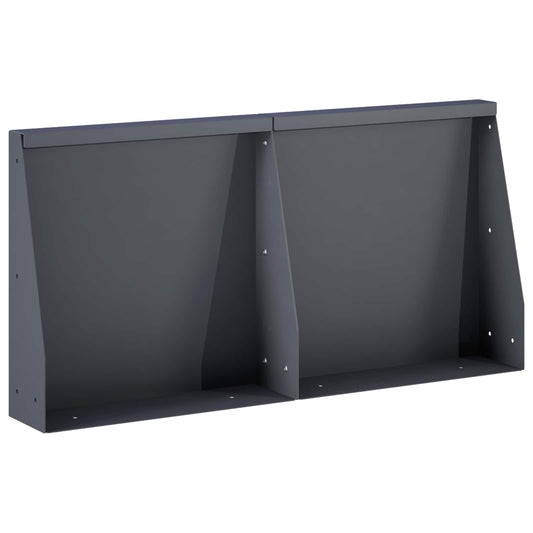 Retaining Wall 2 pcs 40 x 12 x 30 cm Steel Anthracite