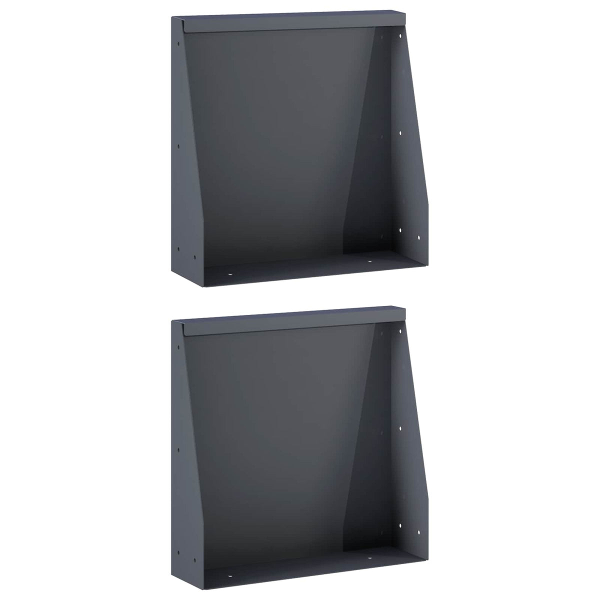 Retaining Wall 2 pcs 40 x 12 x 30 cm Steel Anthracite