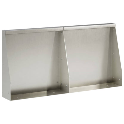 Retaining Wall 2 pcs 40 x 12 x 30 cm Stainless Steel Silver