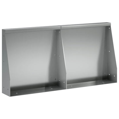 Retaining Wall 2 pcs 40 x 12 x 30 cm Galvanised Steel Silver