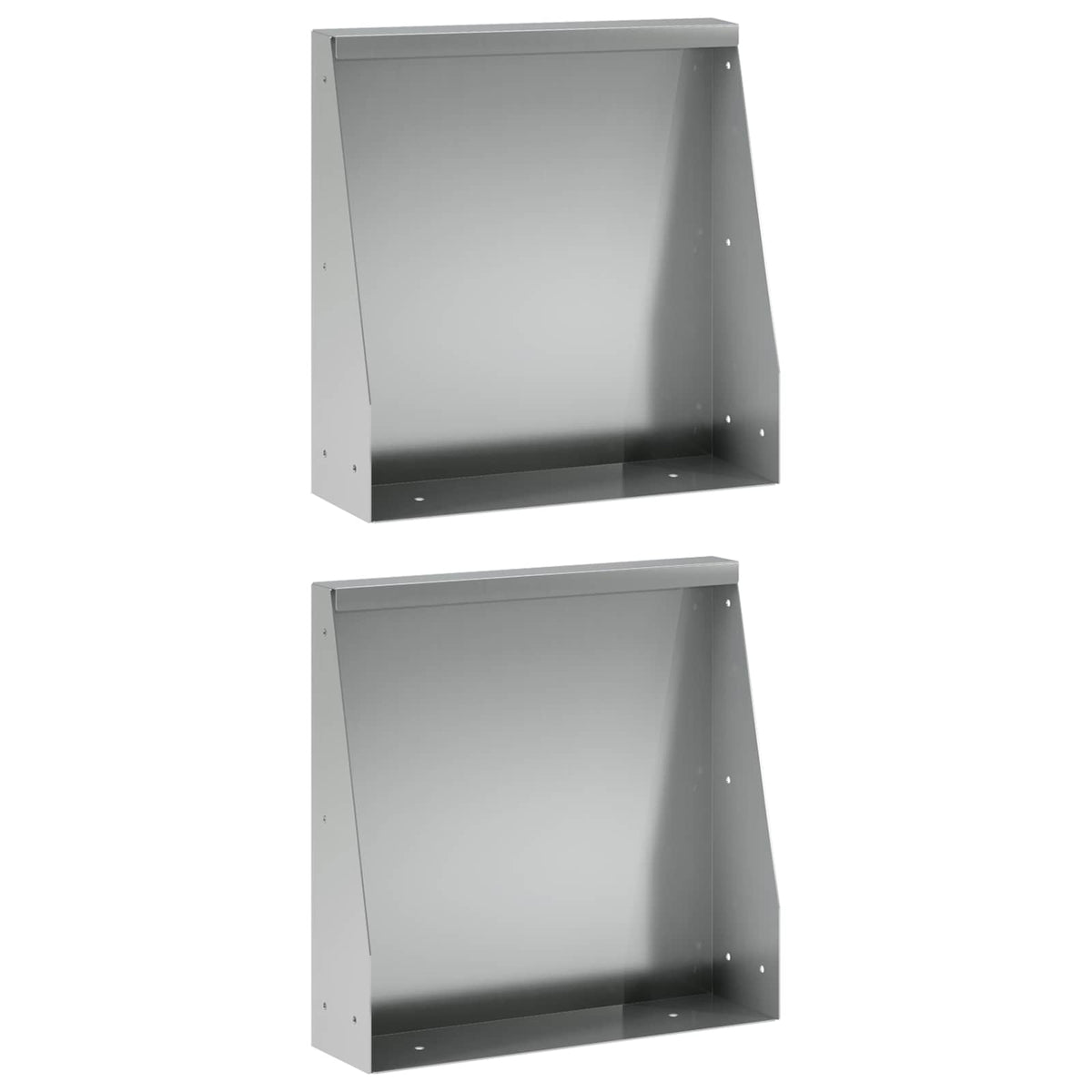 Retaining Wall 2 pcs 40 x 12 x 30 cm Galvanised Steel Silver