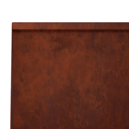 Retaining Wall 2 pcs 40 x 12 x 30 cm Weathering Steel Rusty