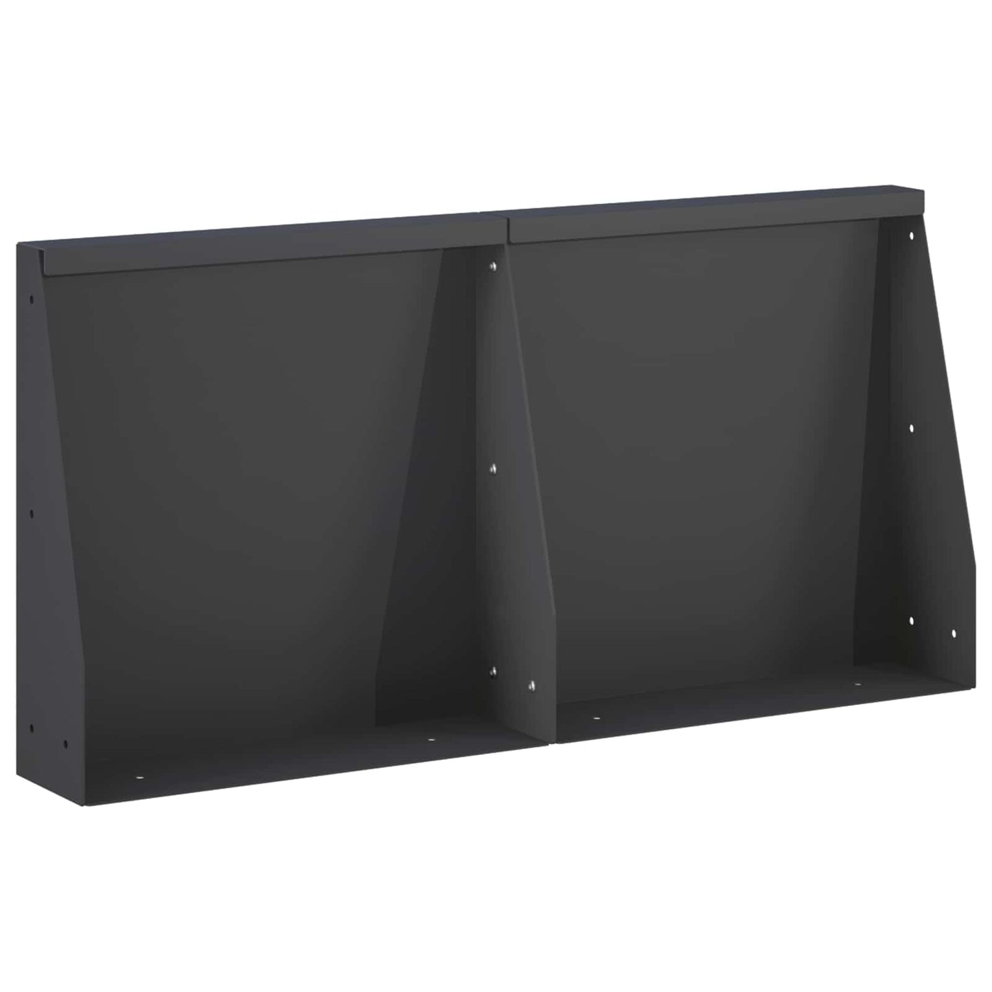 Retaining Wall 2 pcs 40 x 12 x 40 cm Steel Black