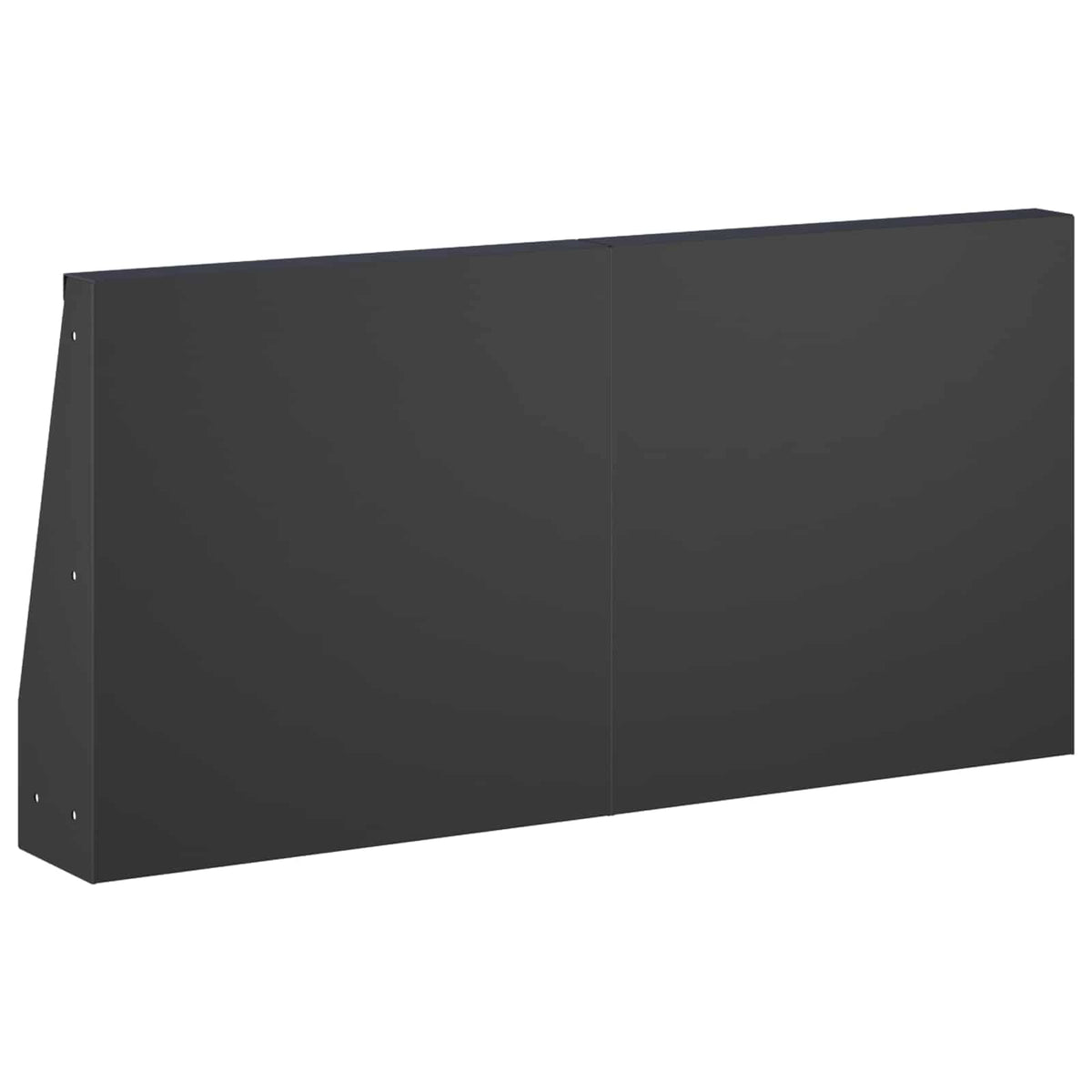 Retaining Wall 2 pcs 40 x 12 x 40 cm Steel Black
