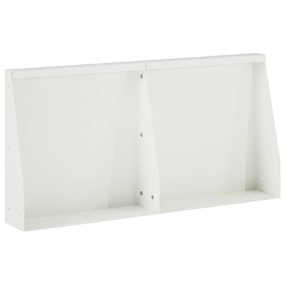 Retaining Wall 2 pcs 40 x 12 x 40 cm Steel White
