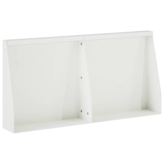 Retaining Wall 2 pcs 40 x 12 x 40 cm Steel White