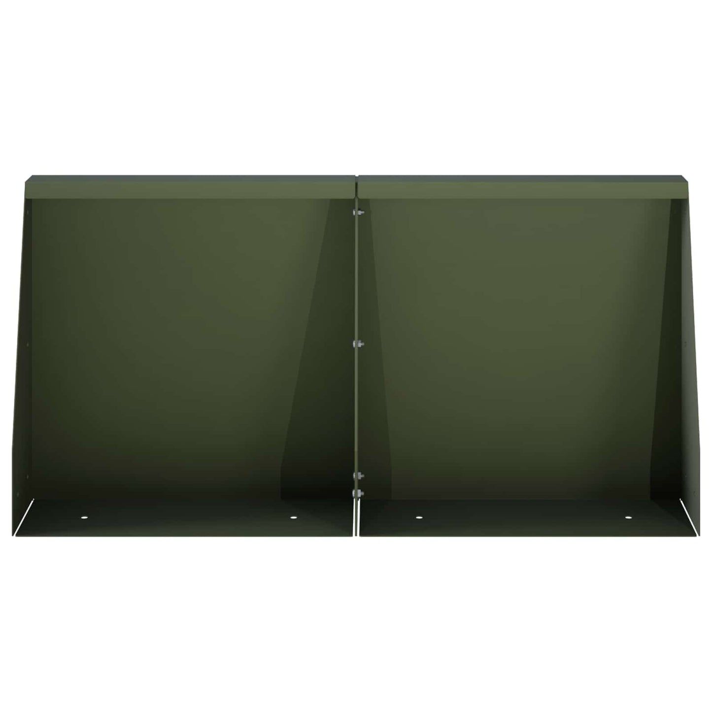 Retaining Wall 2 pcs 40 x 12 x 40 cm Steel Olive Green