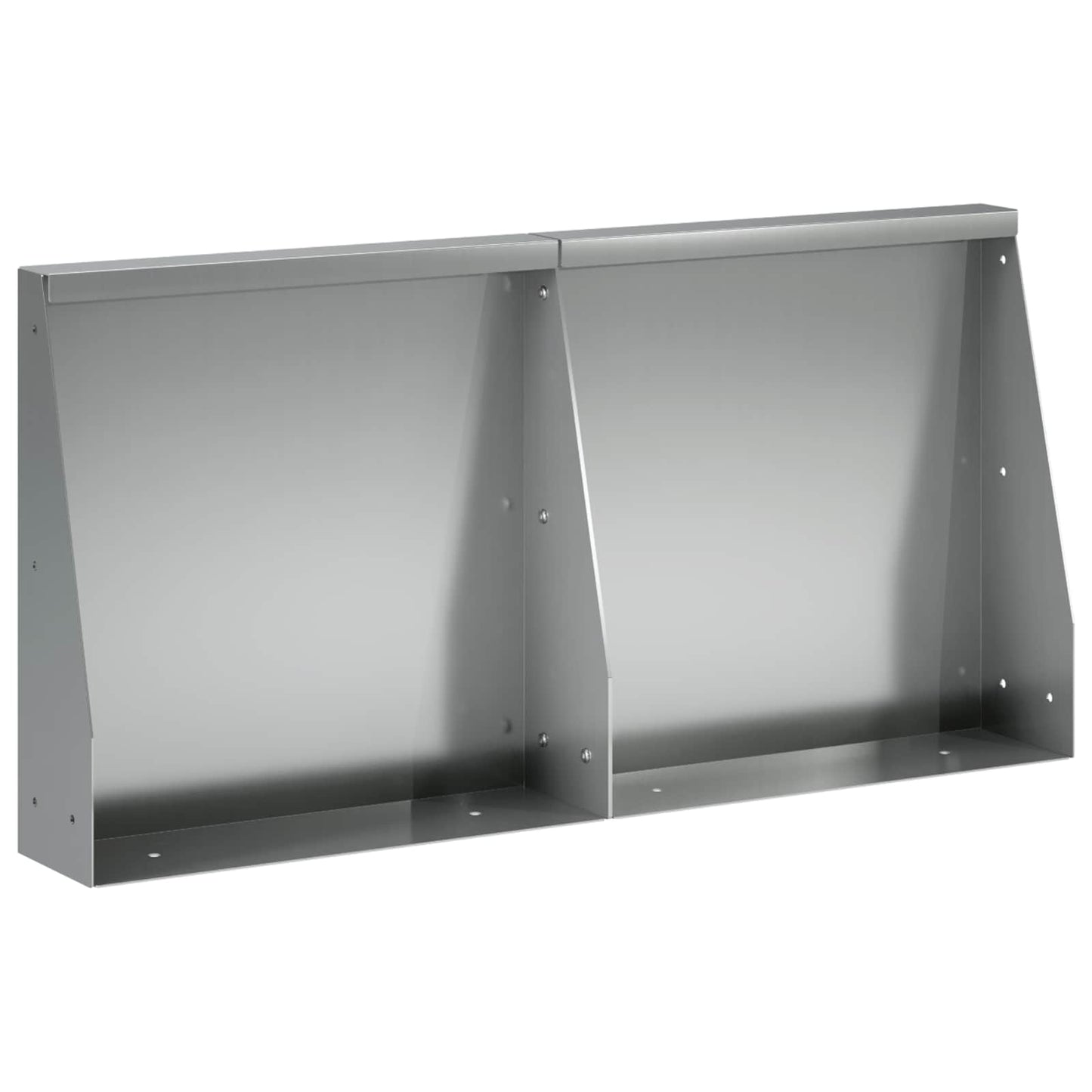 Retaining Wall 2 pcs 40 x 12 x 40 cm Galvanised Steel Silver
