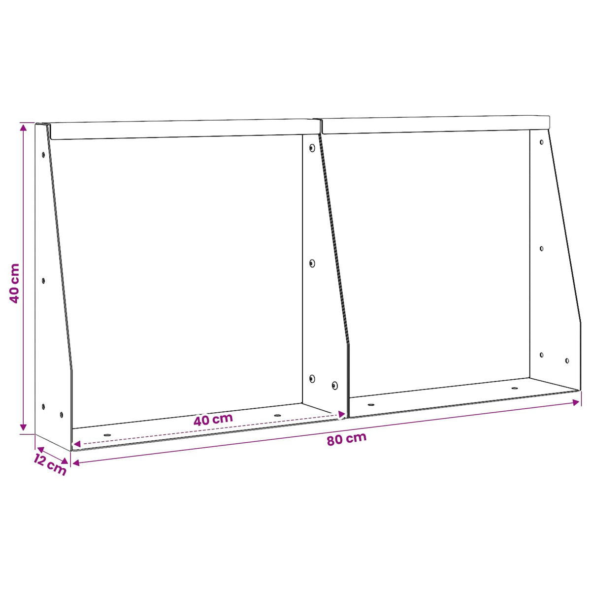 Retaining Wall 2 pcs 40 x 12 x 40 cm Galvanised Steel Silver