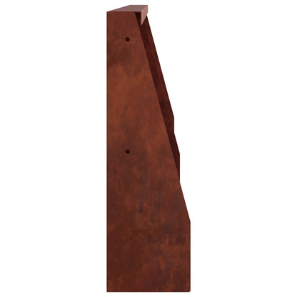 Retaining Wall 2 pcs 40 x 12 x 40 cm Weathering Steel Rusty