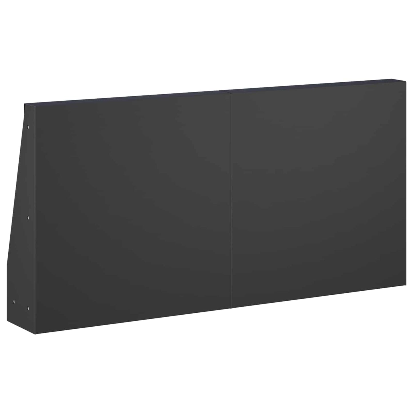 Retaining Wall 2 pcs 40 x 12 x 50 cm Steel Black