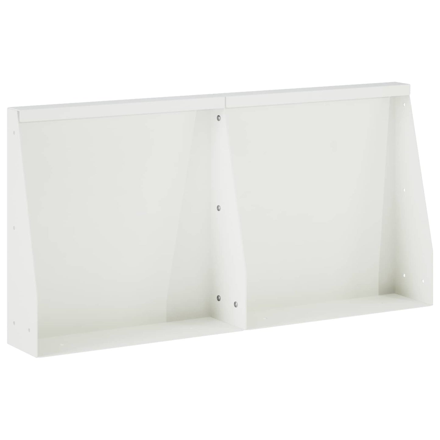 Retaining Wall 2 pcs 40 x 12 x 50 cm Steel White
