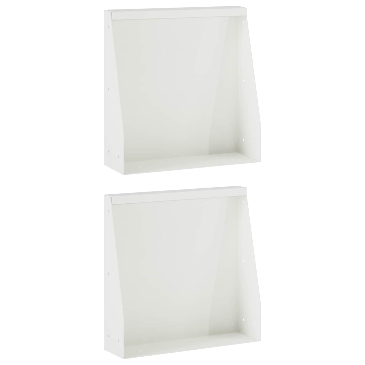 Retaining Wall 2 pcs 40 x 12 x 50 cm Steel White