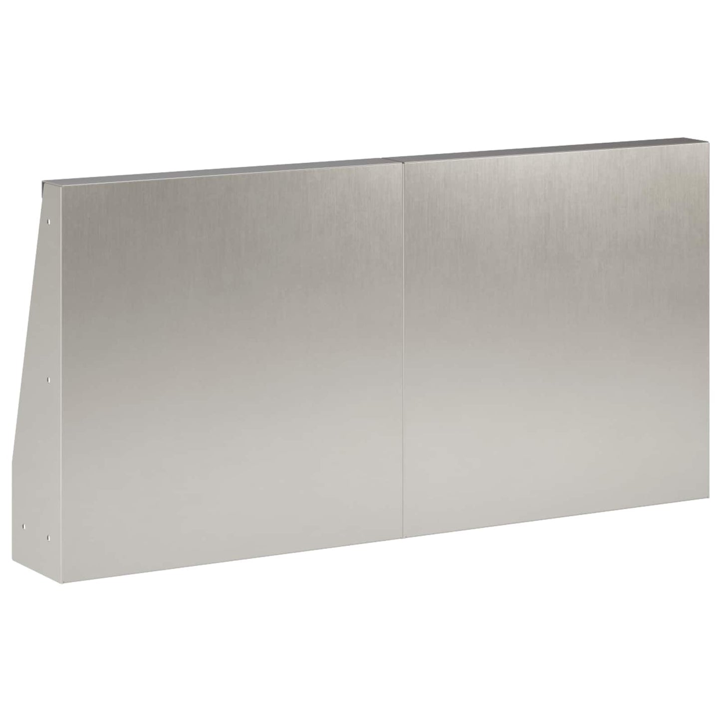 Retaining Wall 2 pcs 40 x 12 x 50 cm Stainless Steel Silver
