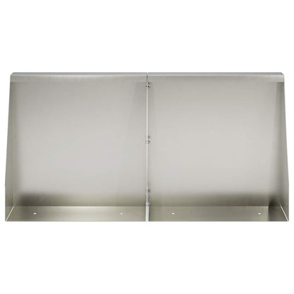 Retaining Wall 2 pcs 40 x 12 x 50 cm Stainless Steel Silver